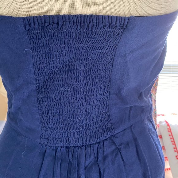 Ecote Strapless and Embroidered Dress in Blue Barbiecore MEDIUM - Picture 5 of 10